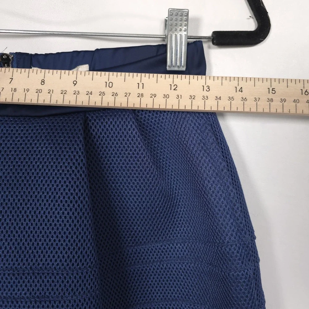 MAJE PARÍS Women's New XS T1 Mini Skirt Jude Boule Matiere Navy Blue E14ESSAGE